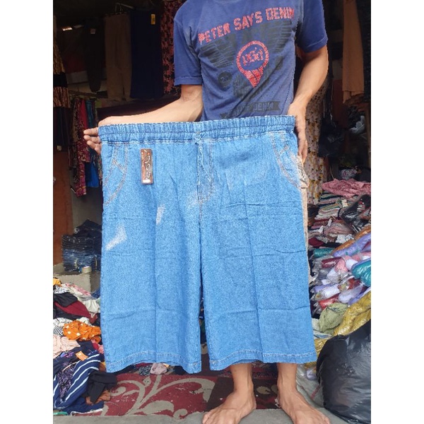 Celana Kulot Soft Jeans Pendek 7/8,Size Standar (45-65Kg) Dan Jumbo (65-95Kg) / Jeans Premium