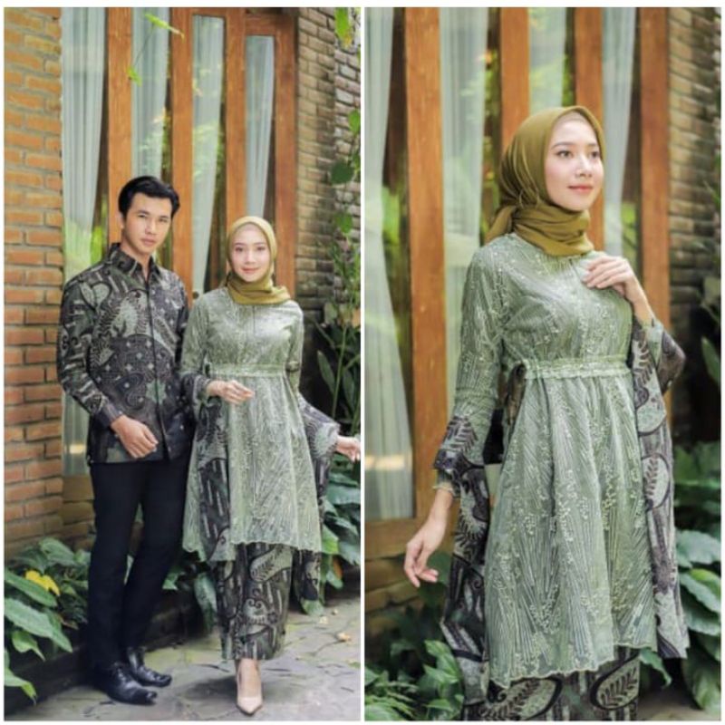 BATIK COUPLE SET KEBAYA MODERN KEBAYA WISUDA/TUNANGAN Mecca