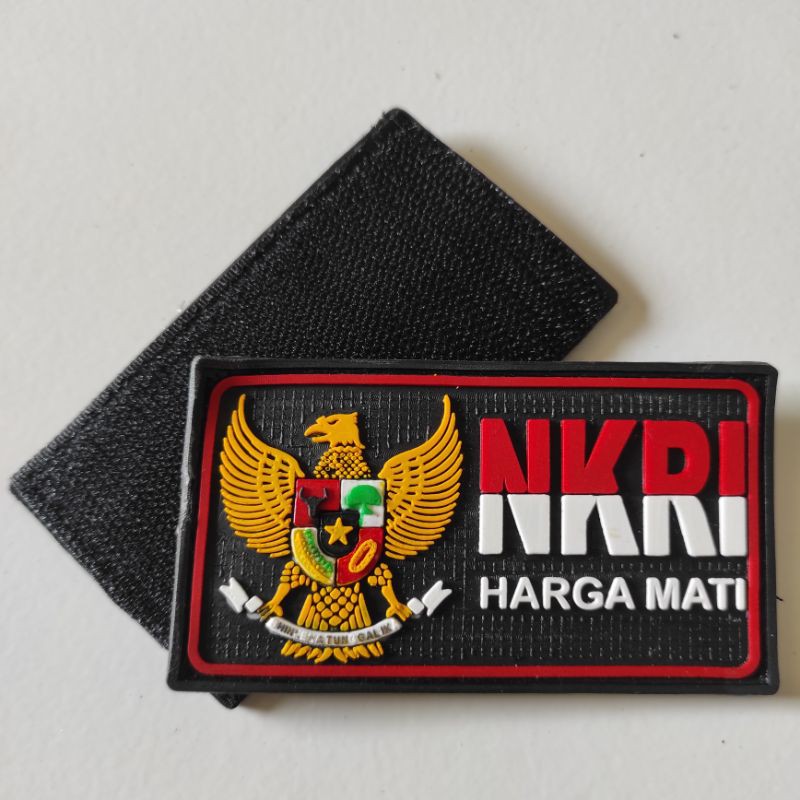 PATCH RUBBER LOGO GARUDA NKRI HARGA MATI/TEMPELAN EMBLEM KARET VELCRO