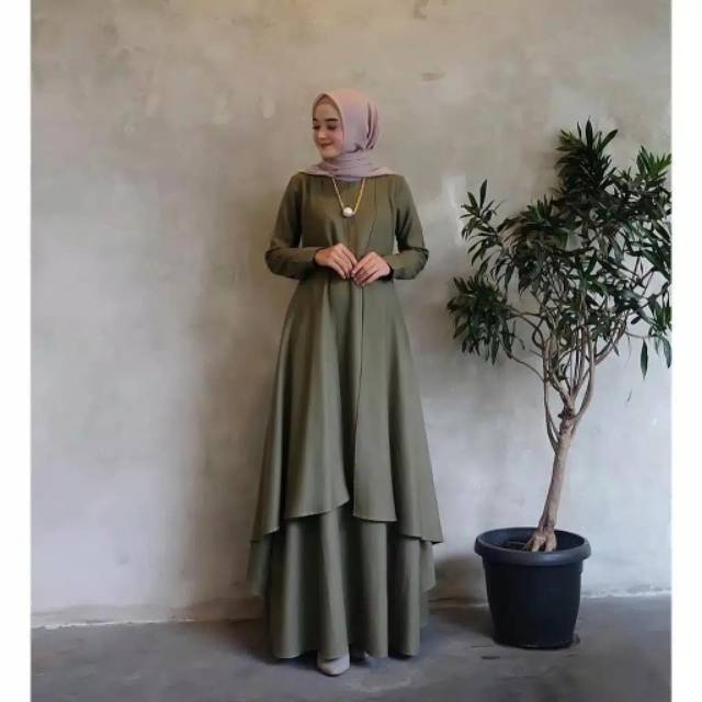 Baju Gamis Wanita Gaun Kondangan Pesta Muslim Wanita Kekinian Terbaru 2022 Murah Dewasa Elegan Syari