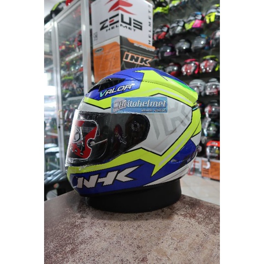 NHK Gp1000 Valor Blue Yellow White 2Visor