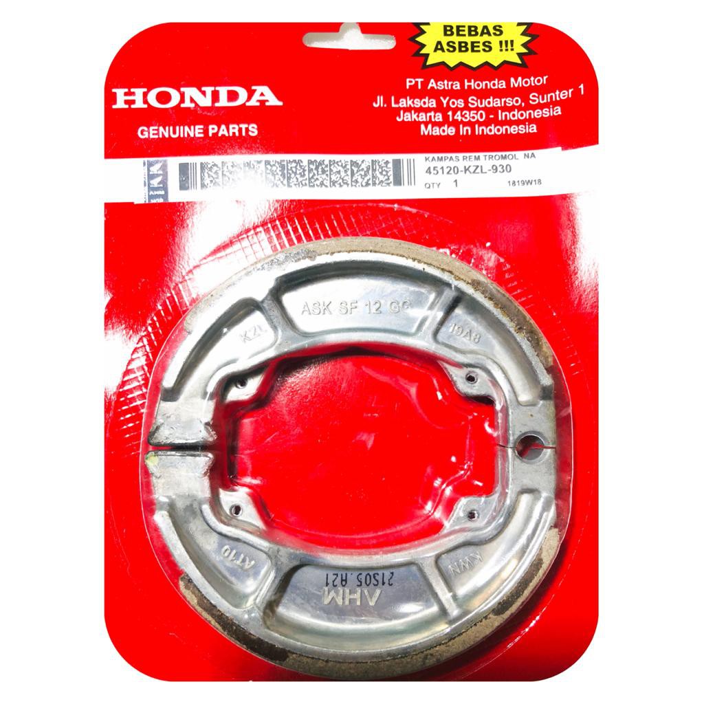 KAMPAS REM TROMOL BELAKANG KODE KZL ORIGINAL HONDA BEAT FI BEAT ESP BEAT POP BEAT STREET VARIO FI