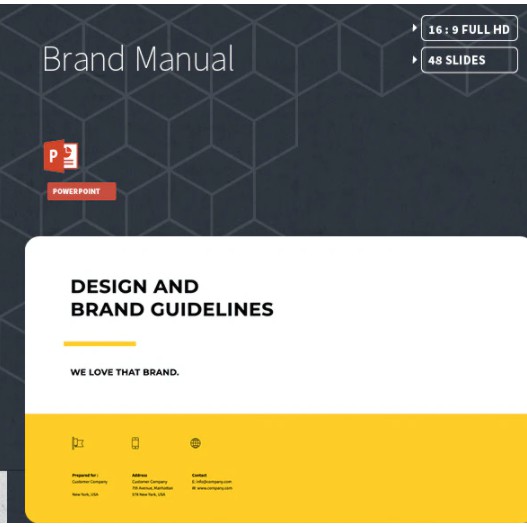 

NS Brand Manual and Design Guideline PowerPoint Presentation Template
