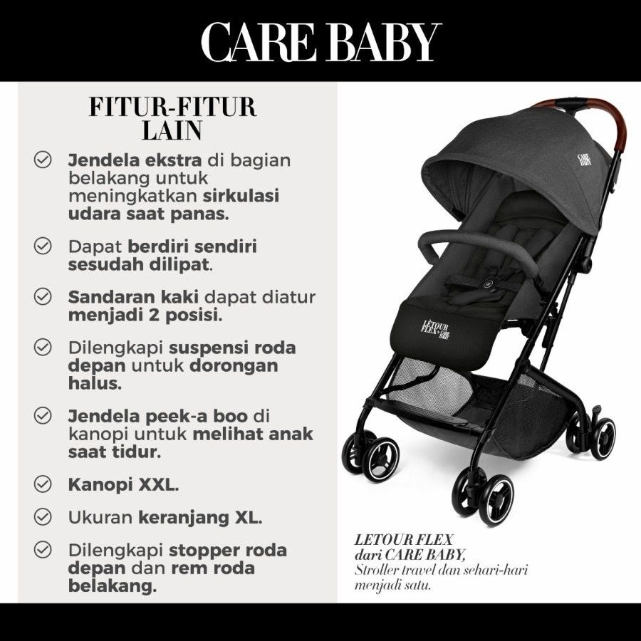 Care Baby Stroller Letour - Flex Cabin size