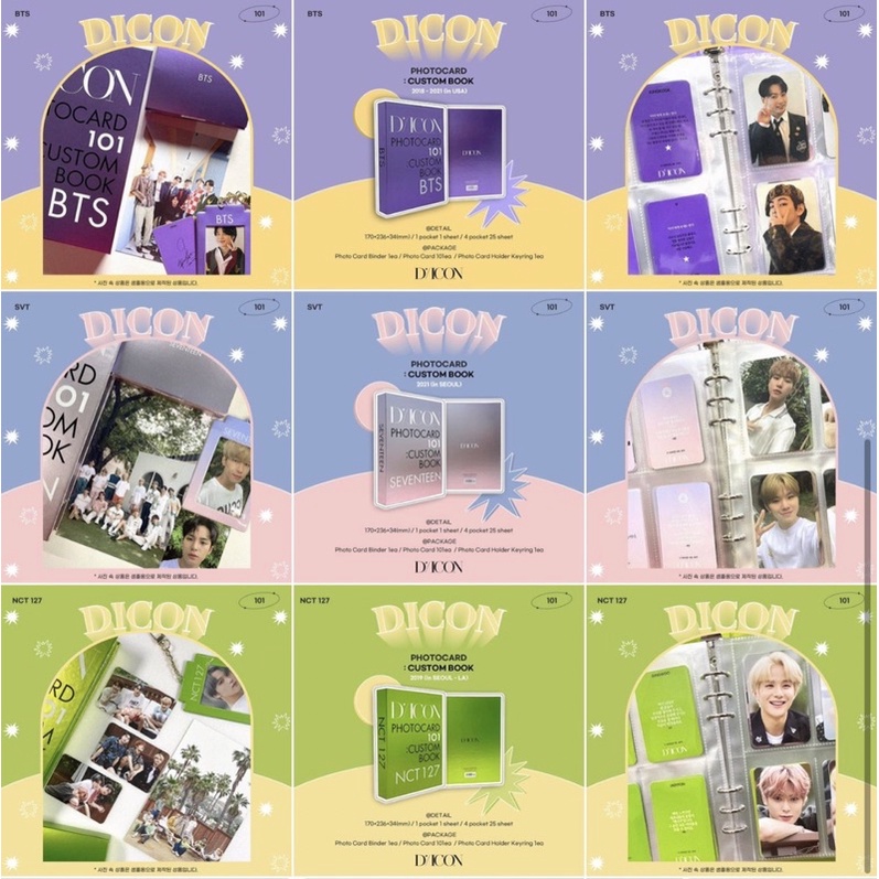 [READY STOCK] DICON PHOTOCARD 101 CUSTOM BOOK BTS NCT SEVENTEEN [BACA DESKRIPSI] D-ICON FULLSET SHAR