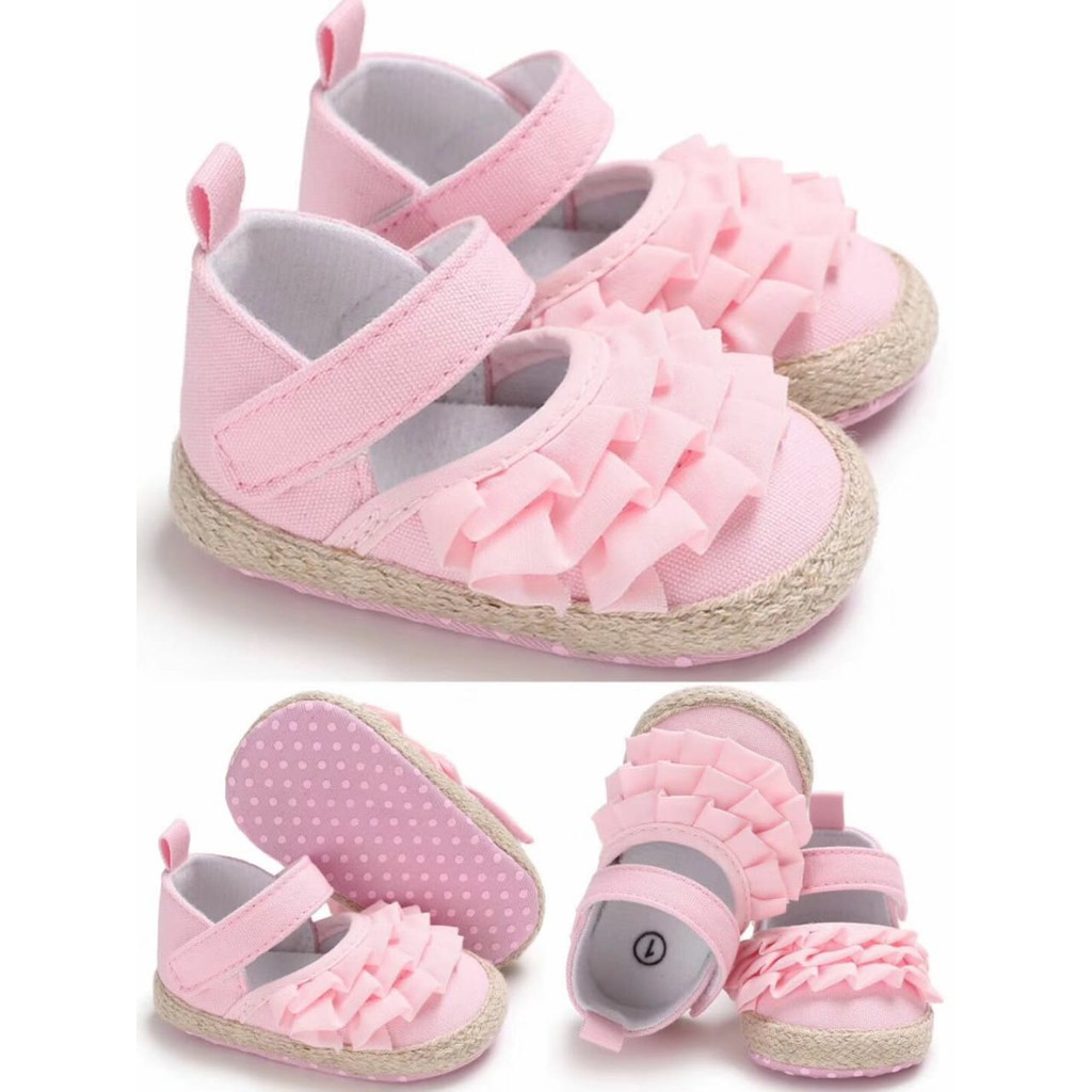 Sepatu Bayi Perempuan Import Prewalker Bayi Tassel Pink