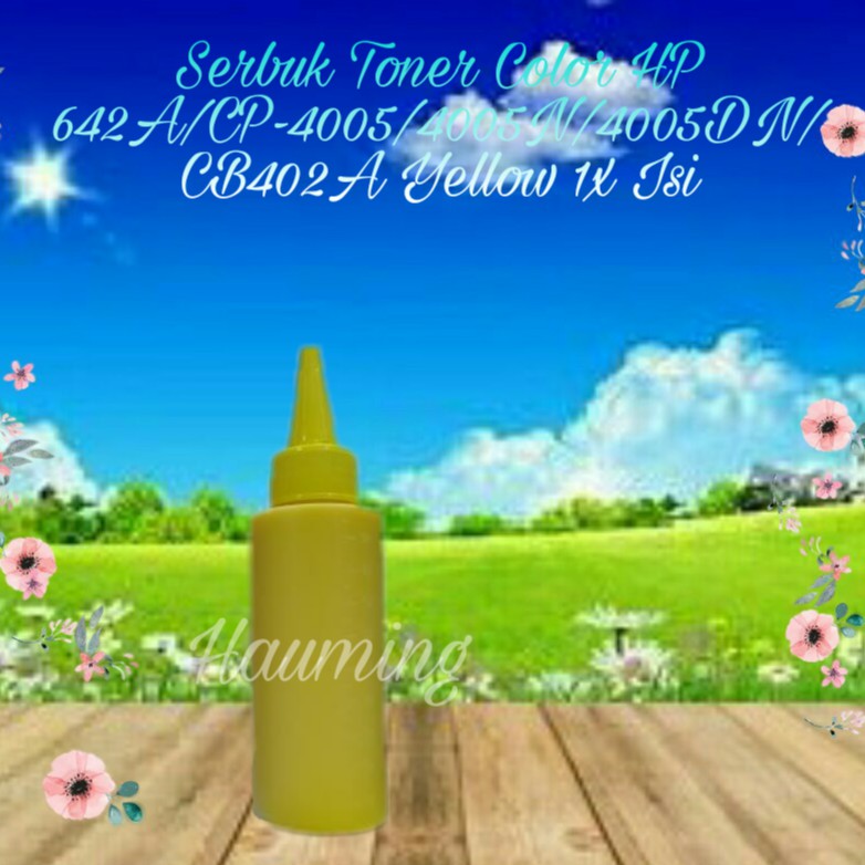 Serbuk Toner Color HP 642A CP4005 CP4005D CP4005DN CP4005N CP-4005 4005N CB402A Yellow 1x Isi