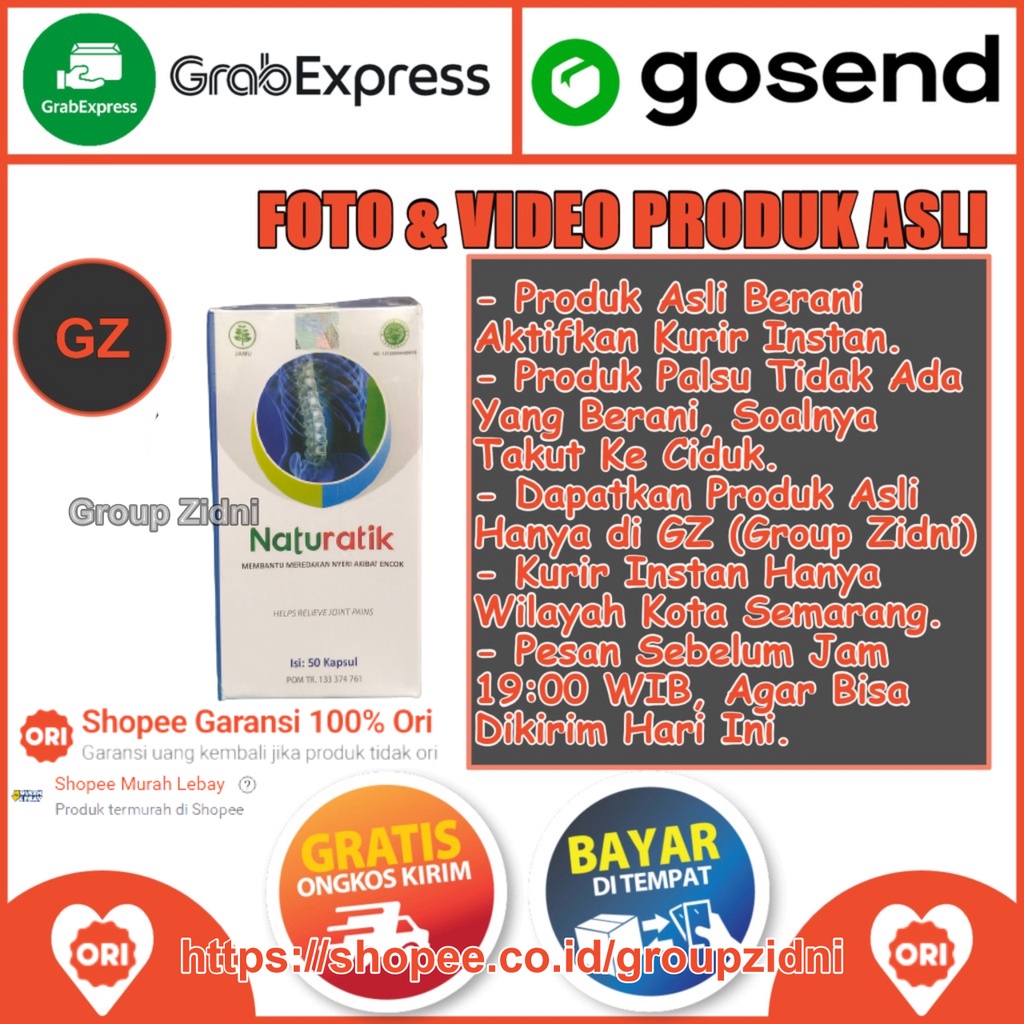 NATURATIK 50 Kapsul - Harga di Apotik, Efek Samping, Fungsi | Obat Asam Urat Nyeri Sendi Lutut Herba