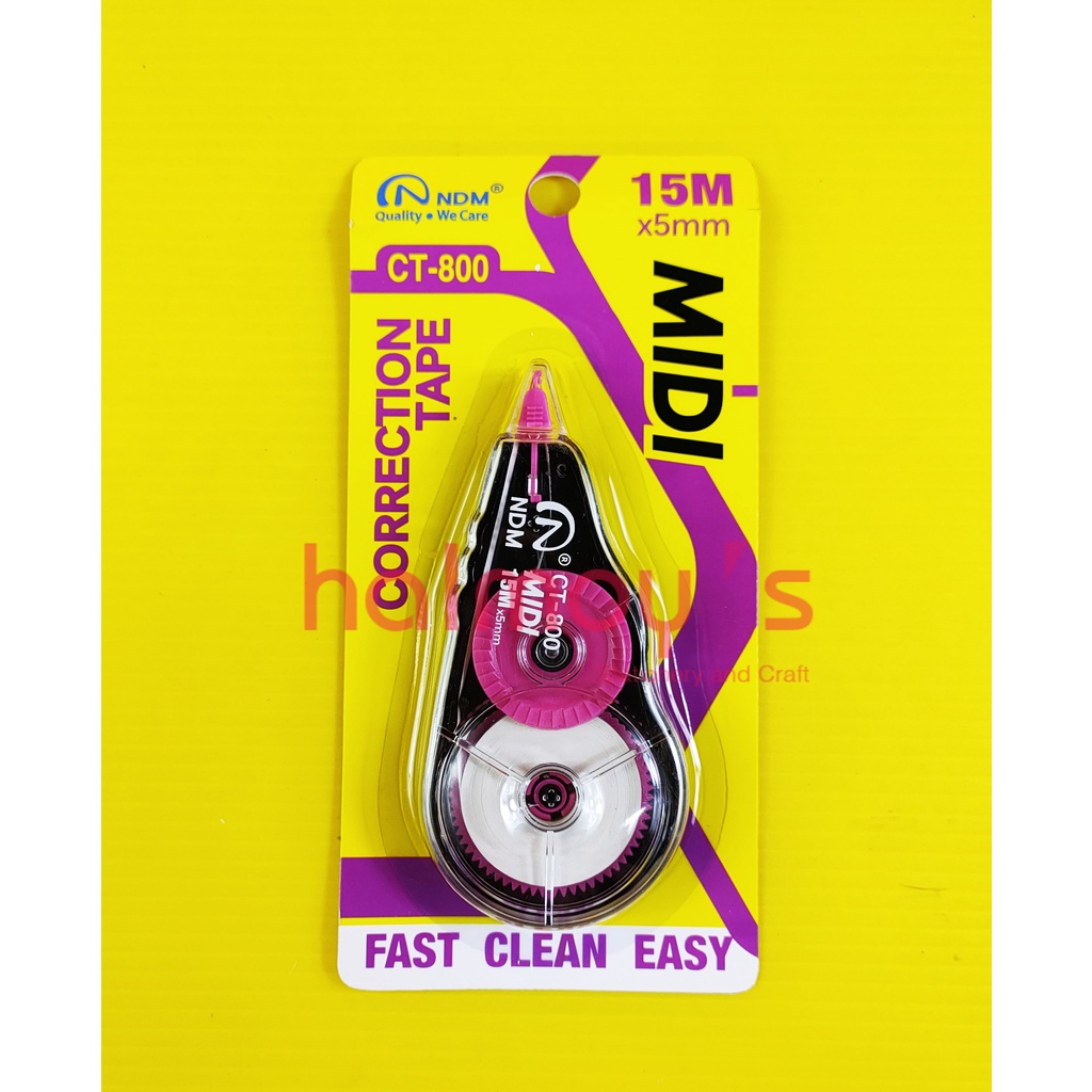 

CORRECTION TAPE / TIP EX KERTAS NDM MIDI CT - 800 ( 15 M X 5 MM )