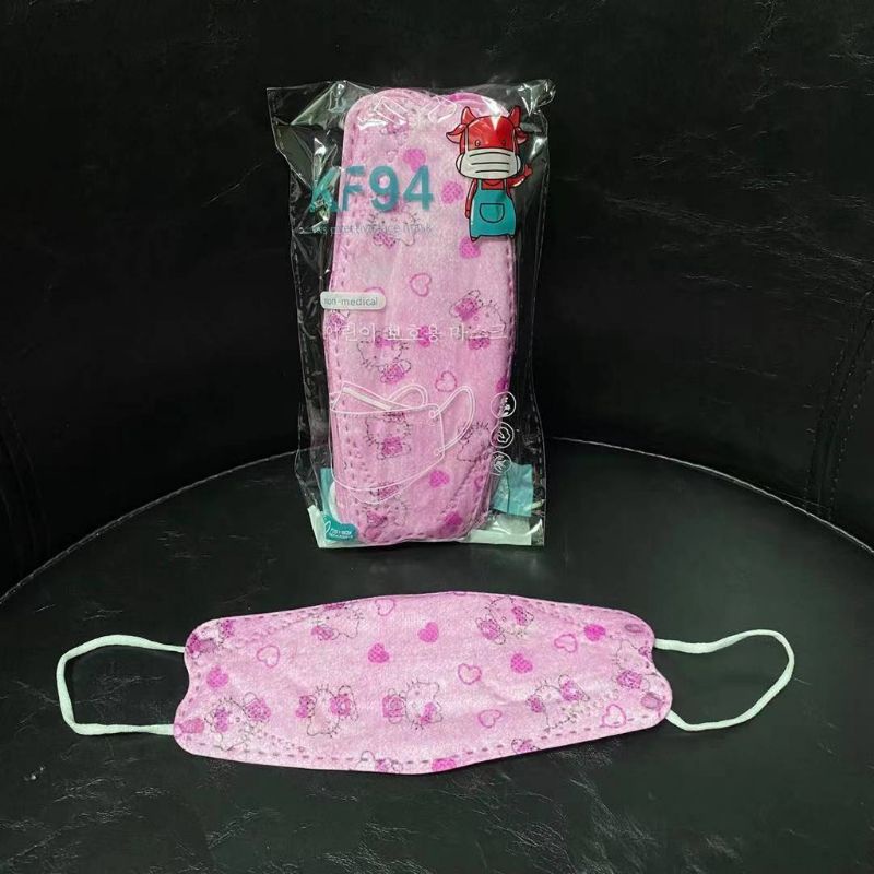 Masker Kf 94 karakter anak cewek cowok isi 10 pcs masker anak motif 3D protection 4ply murah