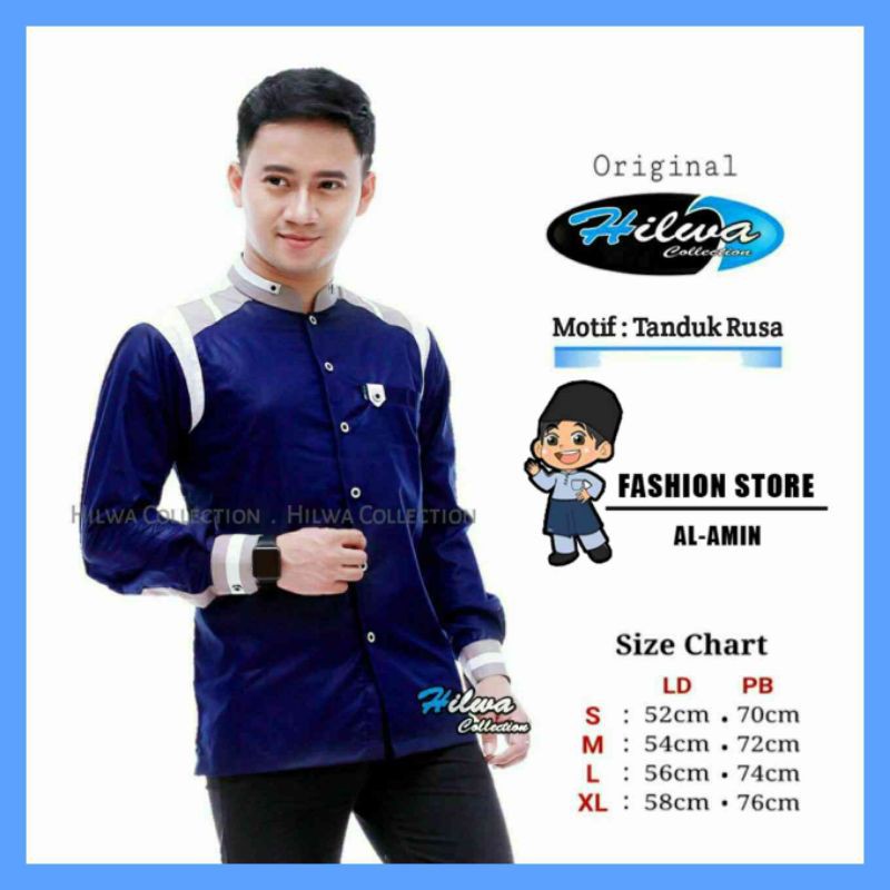 Baju Koko Motif Tanduk Rusa By Hilwa Terlaris