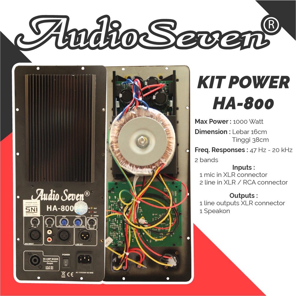 Audio Seven Mesin Speaker Aktif Power Kit Aktif HA800
