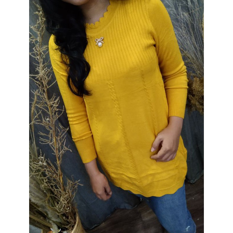 TUNIK RAJUT IMPORT PINKDOSE 23073