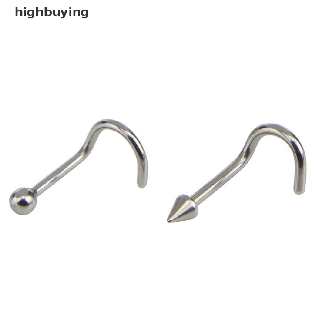 Hbid 22PCS / Set Anting Tindik Hidung Bahan Stainless Steel