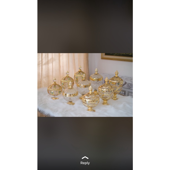 Set Toples Kristal / Toples Kue / Toples Kue Lebaran 1 Set 3 Pcs S M L