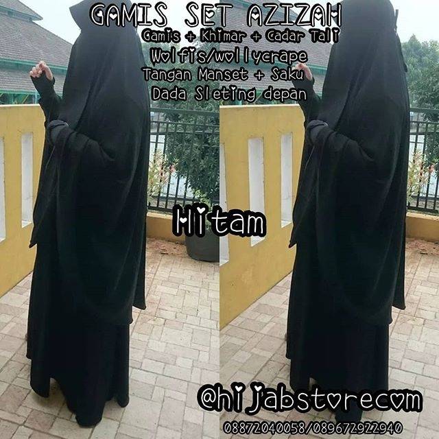 Gamis set cadar wolfis/ Set Gamis wolfis /set Gamis syari wollpeach wollycrape khimar syari