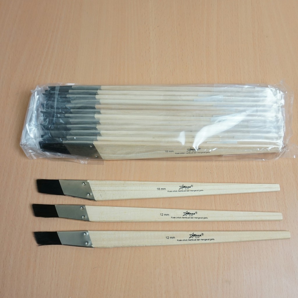 Kuas Lukis Garis dan Sudut Berbagai Ukuran 12mm dan 18mm LINING FITCH BRUSH PRIMA