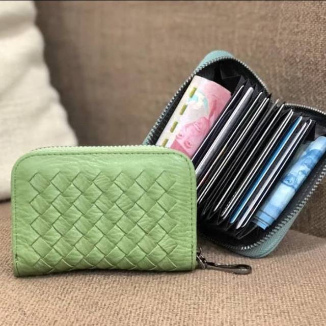 Card Holder Tipe Dompet Polos Anyam Khas Botega