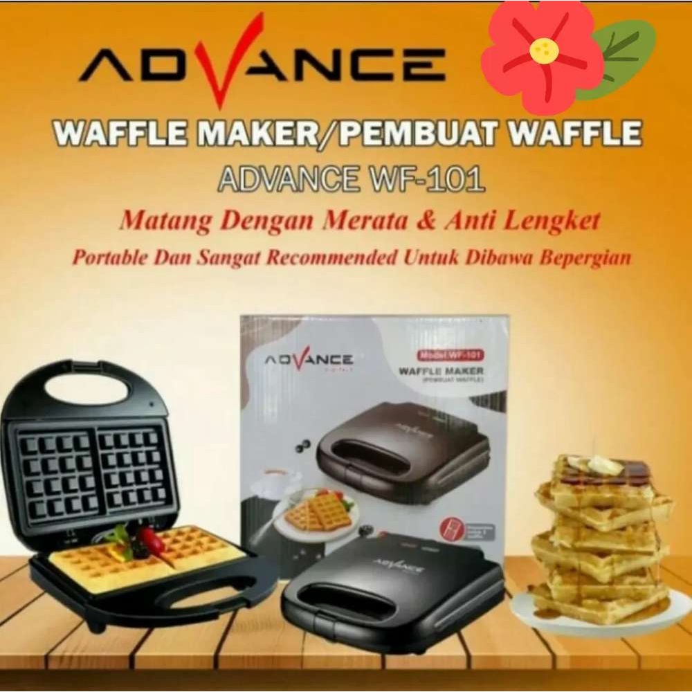 READY STOCK ADVANCE WAFFLE MAKER PEMANGGANG ROTI WAFFLE 2 LAPIS WF-101 | Garansi 1 Tahun