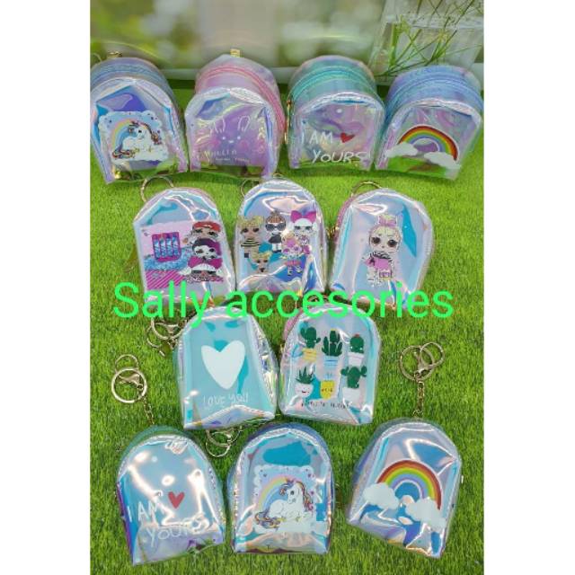 Dompet koin hologram motif lucu2