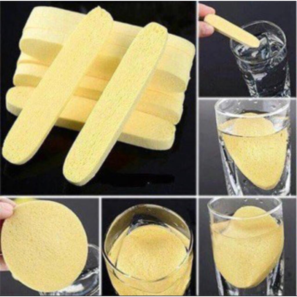 Compressed Facial Sponge / Spon Kentang Beauty / Sponge Stick 12 batang