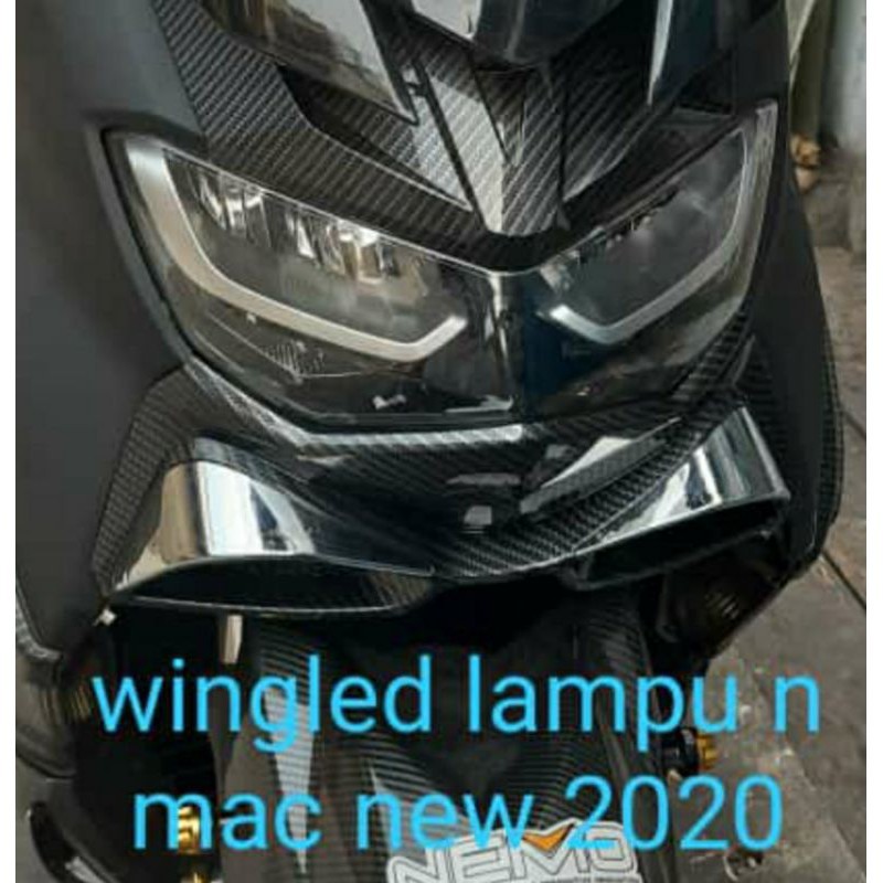 WINGLET NMAX NEW 2020 KARBON NEMO / COVER BAWAH LAMPU DEPAN NMAX NEW KARBON / SIRIP NMAX