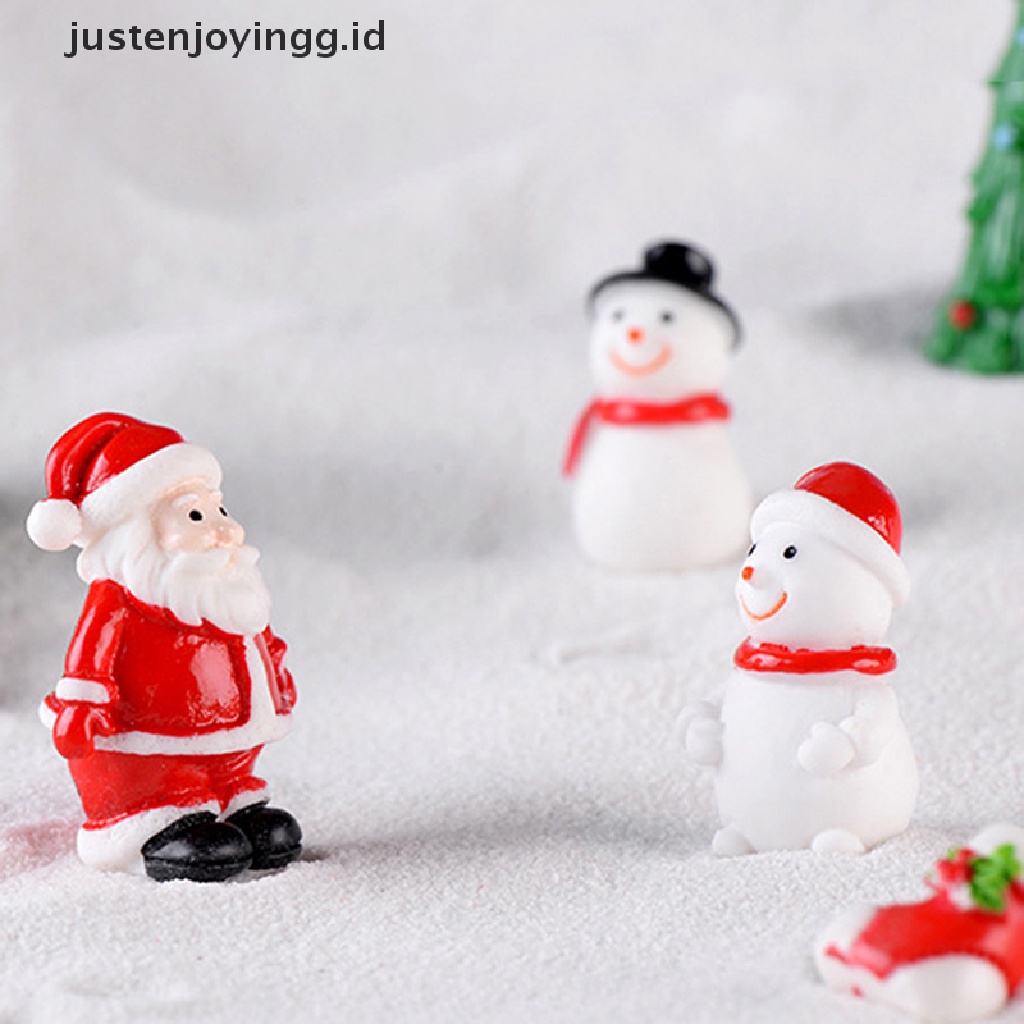 Miniatur Santa Claus Snowman Pohon Natal Untuk Dekorasi Taman