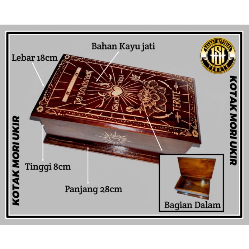 KOTAK MORI PSHT KAYU JATI KOTAK MORI UKIR KOTAK MORI TERATE