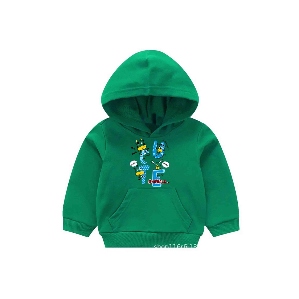 Cute abjad Sweater Anak Fleece Pakaian Anak