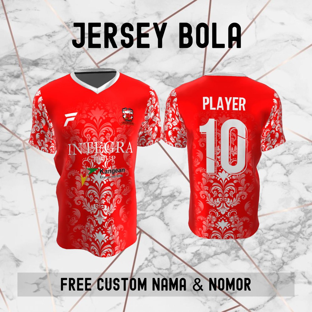Jersey Batik Madura United Klub Bola Baju Kaos Custom Nama dan Nomor Punggung - 785