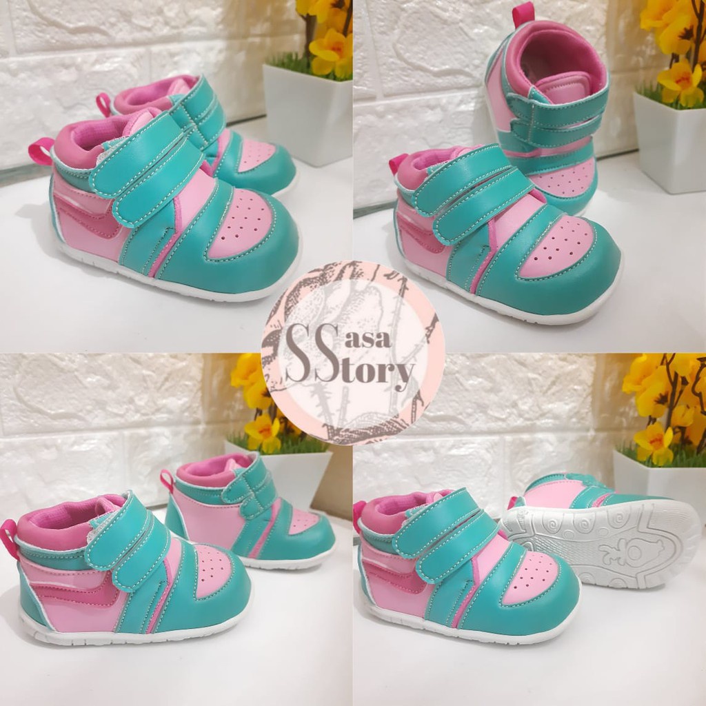 [TAMAN SEPATUKU] SEPATU TRENDY MURAH SNEAKER ANAK TOSCA PINK 1 2 3 TAHUN SOL BUNYI CIT-CIT GAX06