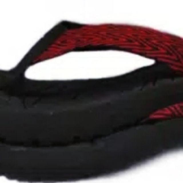 LAGI PROMO !!! sandal jepit gunung hitam polos dan motif |sandal outdoor|sandal adventure.-MOTIF MERAH