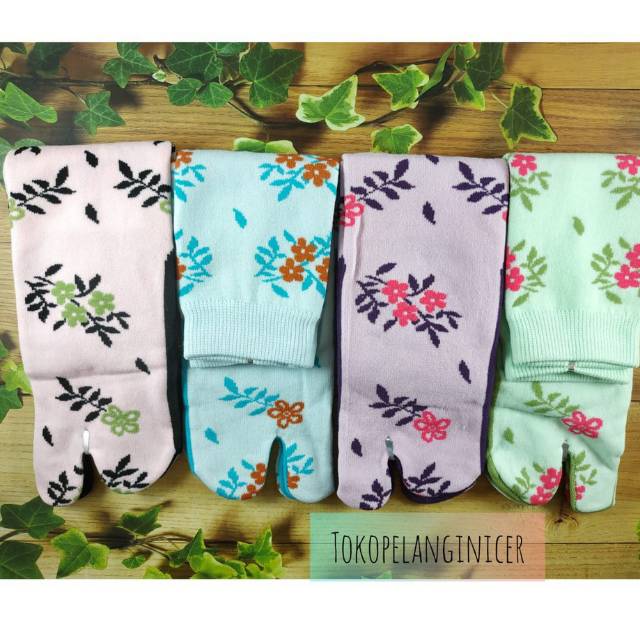 Kaos Kaki Muslimah Motif Floral- Kaus kaki Jempol Lembut-Kaus Kaki Hijabers-Kaos Kaki Ukhty