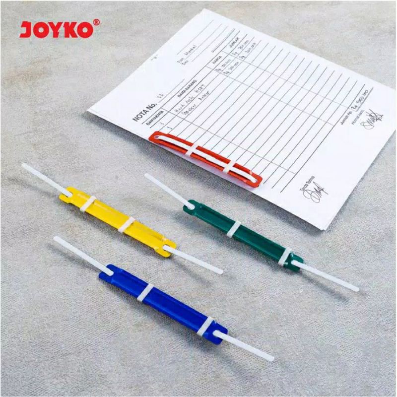 

[1 BOX ISI 50] Fastener Plastik JOYKO / Acco / Plastik Penjepit Kertas Putih dan Warna