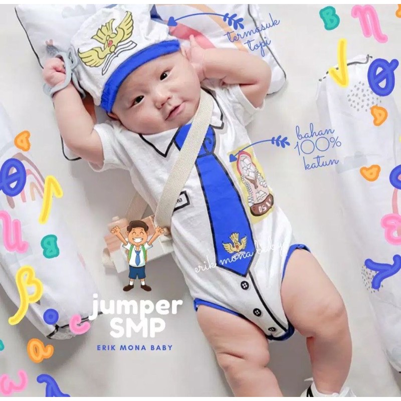 Jumper Bayi Seragam SMP SLTP / Jumper Bayi SMP / Jumper Karakter Seragam Sekolah Menengah Pertama XV