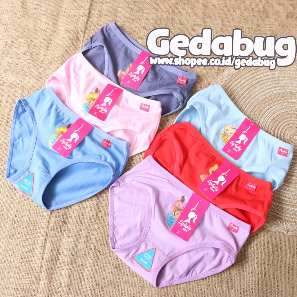 6 Pcs Celana dalam anak Perempuan LYDYLY LD 044 | Cd anak berkualitas | GEDABUG