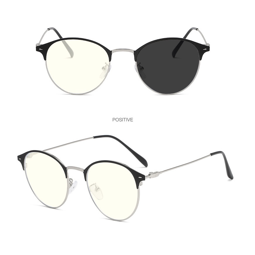 ⭐Gogoland⭐ Kacamata Photocromic Korea / Anti Radiasi 2 In 1Photochromic Pria Wanita R451-4