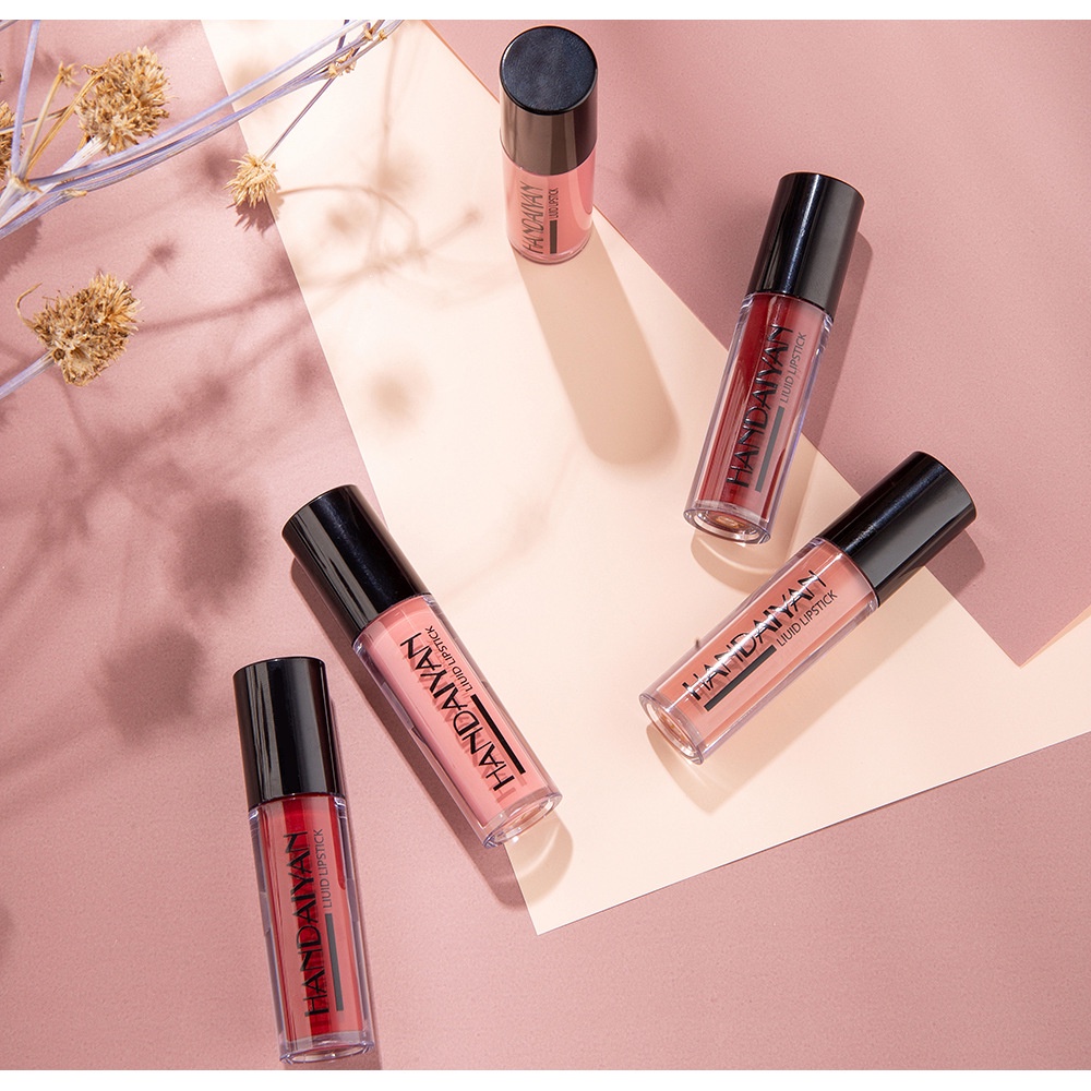 [Lipstik 4PCS] Lip Gloss Matte Lipstik Waterproof Long Lasting Moisturizing Lip Set Paket 4PCS