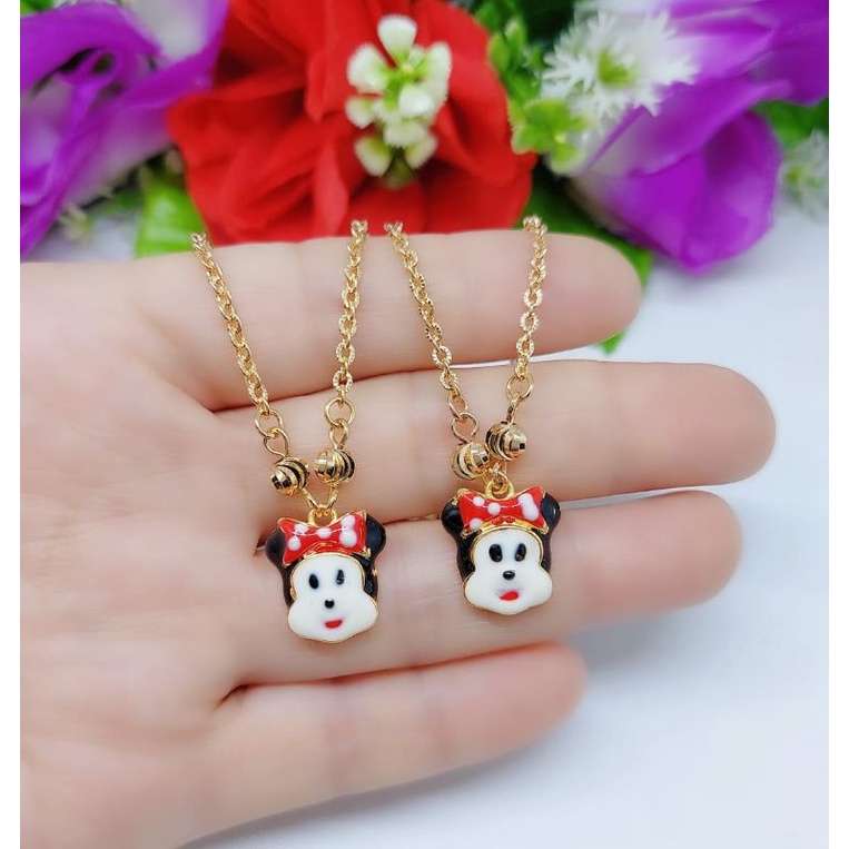 Set Kalung Anak-Anak Xuping Mickey Lapis Emas 18k J01.J02