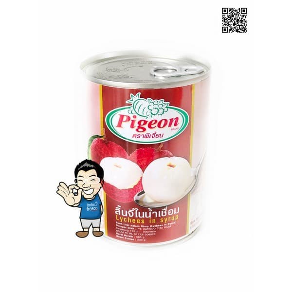 

Kalengbuah- Pigeon Lychees In Syrup Canned- Leci Kaleng 565G -Buah-Kaleng.