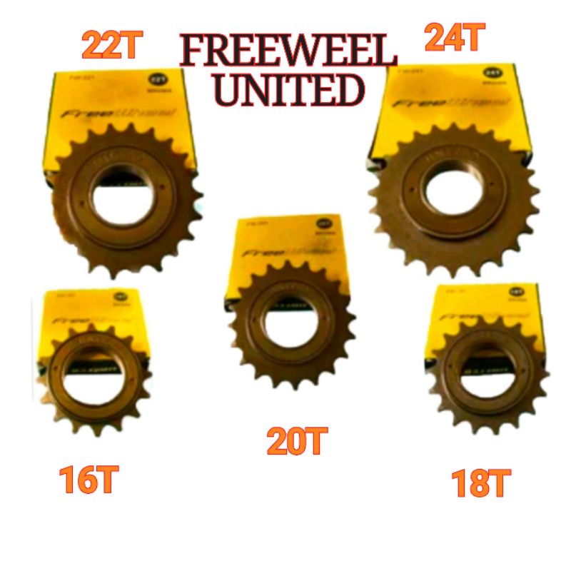 Freewheel Sepeda 16T 18T20T 22T 24T Gir Gear Belakang United