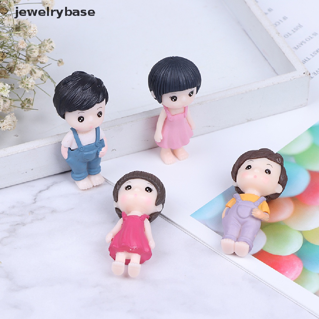 (jewelrybase) 2pcs / Set Mainan Miniatur Patung Untuk Dekorasi Rumah Boneka