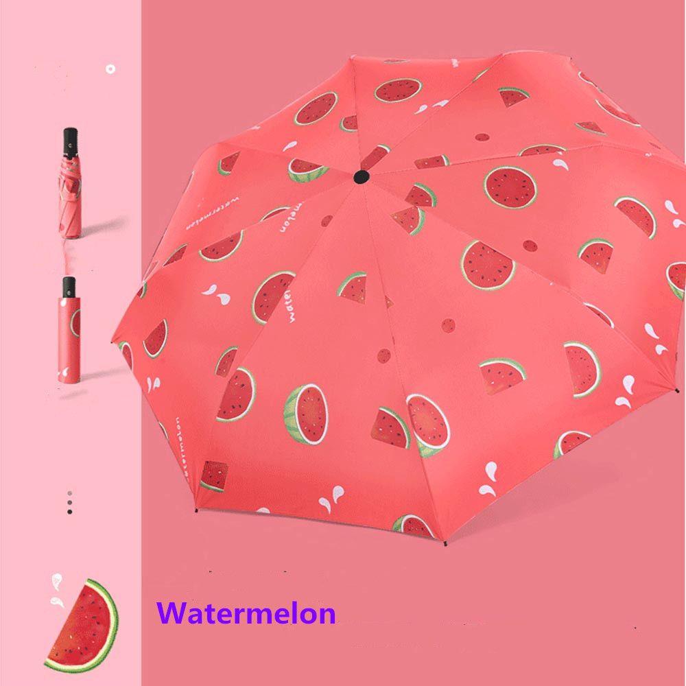 Suyo Payung Lipat Compact Anti Angin Motif Buah Untuk Pria / Wanita