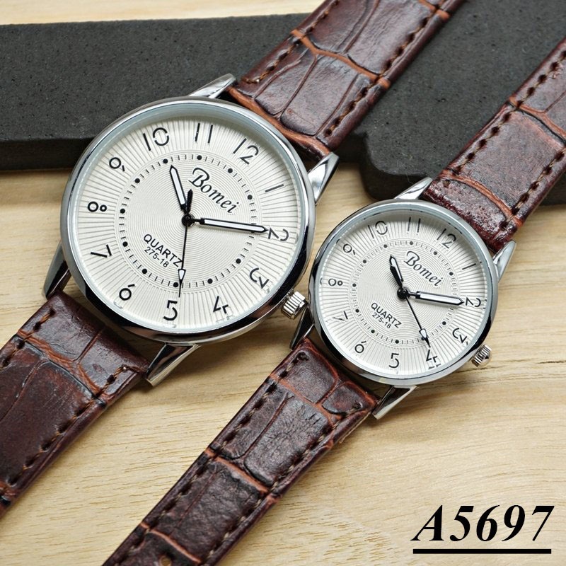 Jam Tangan Couple Bomei Angka - Kode A5697, A5698, A5699