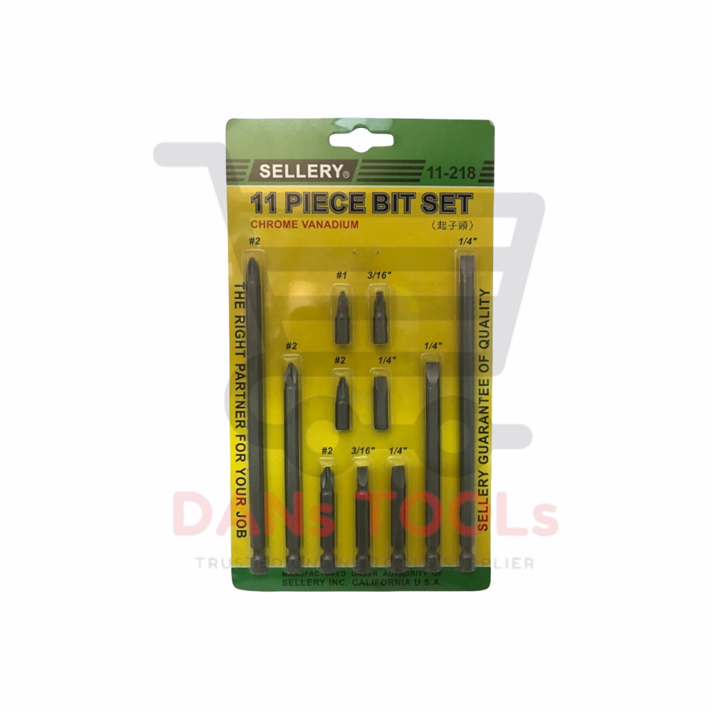 mata obeng set 11pcc/bit set/Bit Screwdriver Set 11pcs Sellery CRV