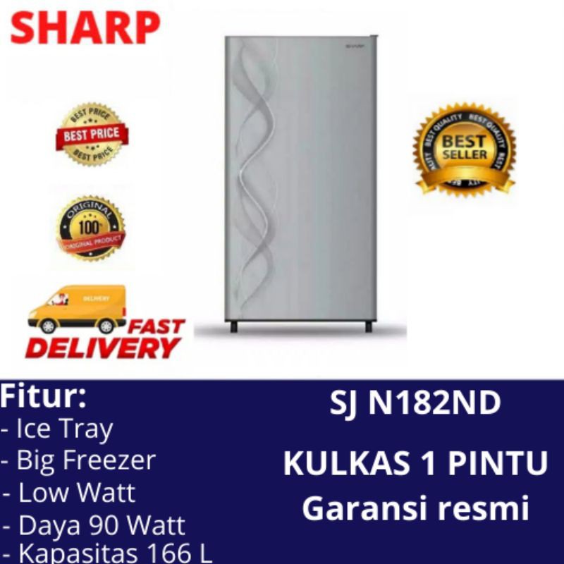 FREE ONGKIR BOGOR KULKAS 1 SATU PINTU SHARP SJ N182ND LEMARI ES 1 PINTU
