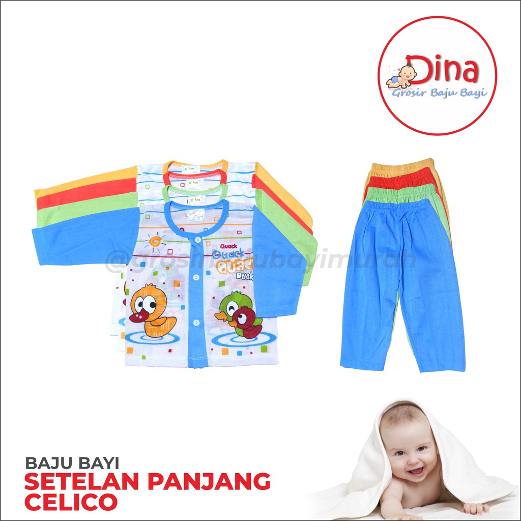 baju bayi setelan CELICO PANJANG 3-12bulan