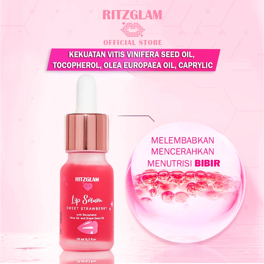 RITZGLAM Agen 30Pcs  Lip Serum Vitamin Pelembab Pemerah Bibir liptint balm gloss