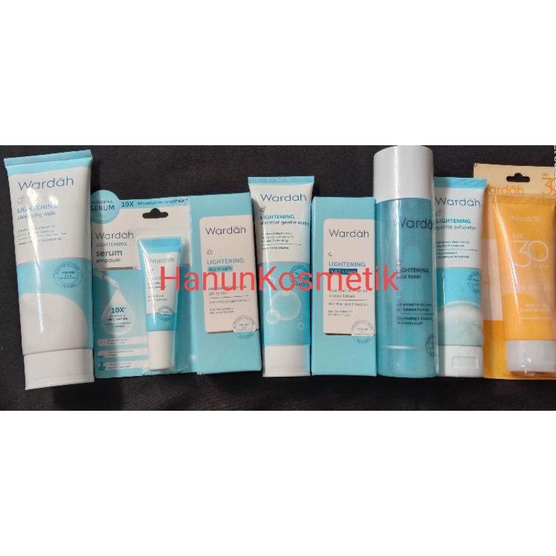 Paket mini wardah lightening 7in1 + sunscreen