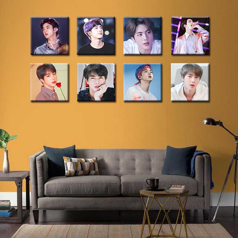 [DECOR] JIN-BTS poster tempelan Pajangan hiasan dinding kayu